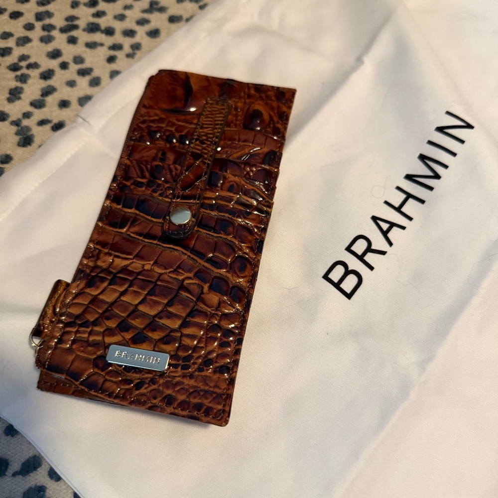 Brahmin Credit Card Wallet in Pecan Melbourne